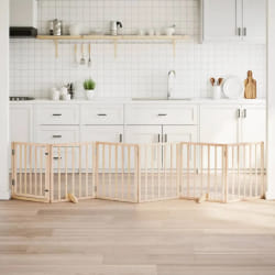 vidaXL Barrière 6 panneaux - Bois de peuplier