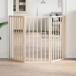 VIDAXL Barrière chien - 3 panneaux bois de peuplier
