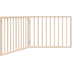 Barrière pour chien pliable 2 panneaux 160 cm bois de peuplier vidaXL