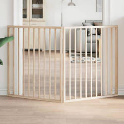 vidaXL Barrière pour chien pliable 2 panneaux 160 cm bois de peuplier