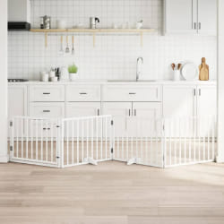 vidaXL Barrière 4 panneaux avec porte