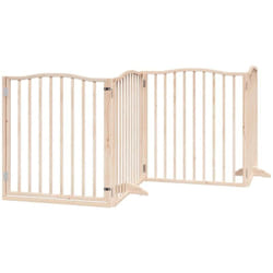 Barrière pour chiens avec porte 4 panneaux bois de peuplier vidaXL