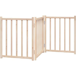 Vidaxl - Barrière pour chien pliable 3 panneaux 150 cm bois sapin massif