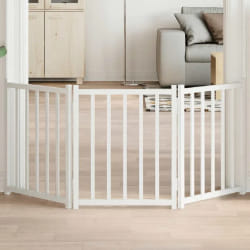 vidaXL Barrière pliable 3 panneaux 150 cm bois sapin