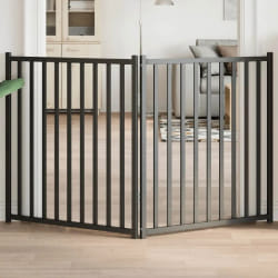 vidaXL Barrière chien 2 panneaux bois