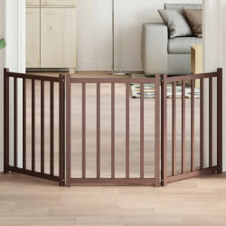 vidaXL Barrière pliable 3 panneaux 150 cm Bois sapin massif