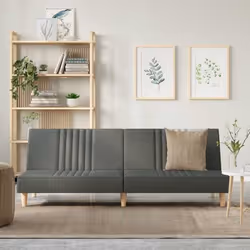 vidaXL Canapé-lit gris foncé tissu