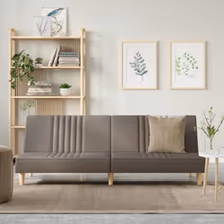 vidaXL Canapé-lit taupe tissu