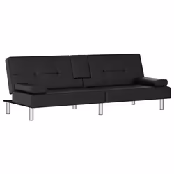 VidaXL 351926, Noir, mousse, Simili-cuir, Métal, Polywood, 2000 mm, 890 mm, 700 mm