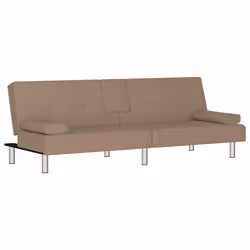 VidaXL 351929, Cappucino, mousse, Simili-cuir, Métal, Polywood, 2000 mm, 890 mm, 700 mm
