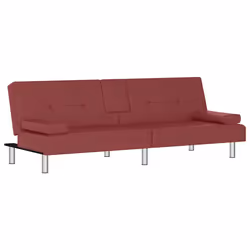 VidaXL 351930, Rouge, mousse, Simili-cuir, Métal, Polywood, 2000 mm, 890 mm, 700 mm