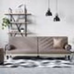 vidaXL Canapé-lit avec accoudoirs taupe tissu