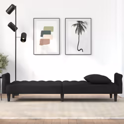VidaXL 351948 canapé Noir
