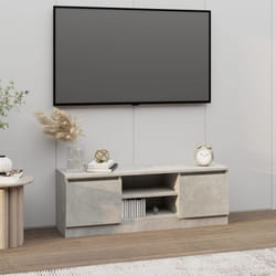 Vidaxl - Meuble tv avec porte Gris béton 102x30x36 cm