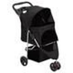 vidaXL Poussette pour chien pliante Noir 80x46x98 cm Tissu Oxford