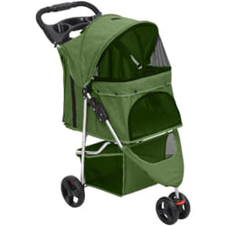 Vidaxl - Poussette pour chien pliante Vert 80x46x98 cm Tissu Oxford