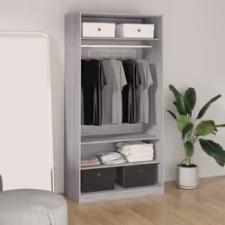 vidaXL Garde-robe sonoma gris 100x50x200 cm bois d'ingénierie