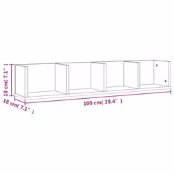 VidaXL 826618 étagères Bois Gris - Vue supplémentaire 7