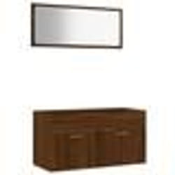 vidaXL Ensemble de meubles de salle de bain 2 pcs Chêne marron