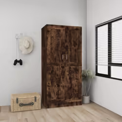 Cette garde-robe offre une solution de rangement parfaite pour vos vêtements, chaussures et accessoires. Matériau robuste : l ...