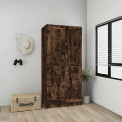 Garde-robe Chêne fumé 82,5x51,5x180 cm Bois d'ingénierie Vidaxl