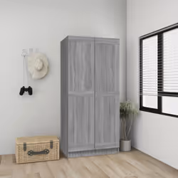 Cette garde-robe offre une solution de rangement parfaite pour vos vêtements, chaussures et accessoires. Matériau robuste : l ...
