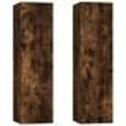 vidaXL Meubles TV muraux 2 pcs Chêne fumé 30,5x30x110 cm