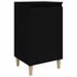 vidaXL Table de chevet noir 40x35x70 cm bois d’ingénierie