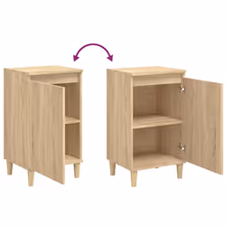 VidaXL 819635 Table de nuit et table de chevet Chêne - Vue supplémentaire 8