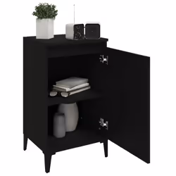 VidaXL 819647 Table de nuit et table de chevet Noir - Vue supplémentaire 4