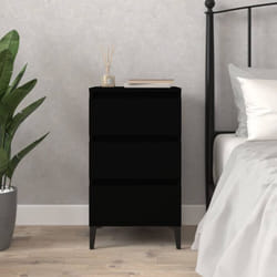 Vidaxl - Table de chevet noir 40x35x70 cm bois d'ingénierie