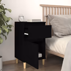 VidaXL 819694 Table de nuit et table de chevet Noir