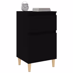 VidaXL 819694 Table de nuit et table de chevet Noir - Vue supplémentaire 4