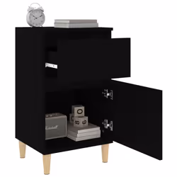 VidaXL 819694 Table de nuit et table de chevet Noir - Vue supplémentaire 5