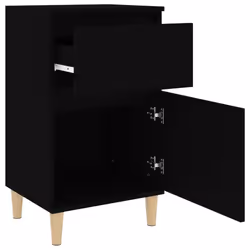 VidaXL 819694 Table de nuit et table de chevet Noir - Vue supplémentaire 7