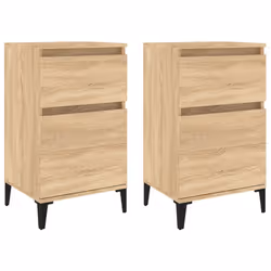 VidaXL 819715, Chêne, Métal, Bois, 400 mm, 350 mm, 700 mm, 2 pièce(s)