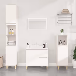 Cette armoire de salle de bain est un excellent choix pour votre salle de bain, la rendant bien rangée et organisée ! Matéria ...