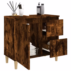 VidaXL 819825 miroir de salle de bain et armoire de rangement pour évier - Vue supplémentaire 4