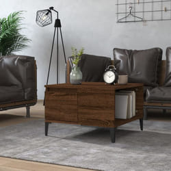 Vidaxl - Table basse chêne marron 55x55x36,5 cm bois d'ingénierie Chêne marron