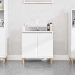 vidaXL Meuble d'évier blanc 58x33x60 cm bois d'ingénierie
