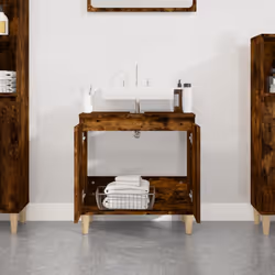 VidaXL 821257 miroir de salle de bain et armoire de rangement pour évier