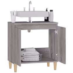 VidaXL 821258 miroir de salle de bain et armoire de rangement pour évier - Vue supplémentaire 5