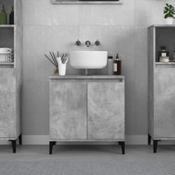 Vidaxl - Meuble d'évier gris béton 58x33x60 cm bois d'ingénierie