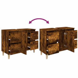 VidaXL 821273 miroir de salle de bain et armoire de rangement pour évier - Vue supplémentaire 8