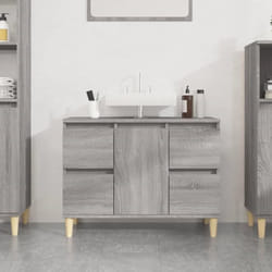 vidaXL Meuble dévier sonoma gris 80x33x60 cm bois dingénierie 821274