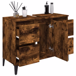 VidaXL 821281 miroir de salle de bain et armoire de rangement pour évier - Vue supplémentaire 4