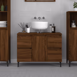 VidaXL 821283 miroir de salle de bain et armoire de rangement pour évier