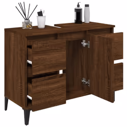 VidaXL 821283 miroir de salle de bain et armoire de rangement pour évier - Vue supplémentaire 4