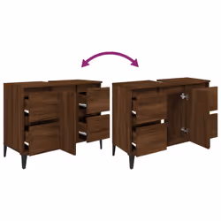 VidaXL 821283 miroir de salle de bain et armoire de rangement pour évier - Vue supplémentaire 8