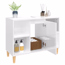 VidaXL 821286 miroir de salle de bain et armoire de rangement pour évier - Vue supplémentaire 5